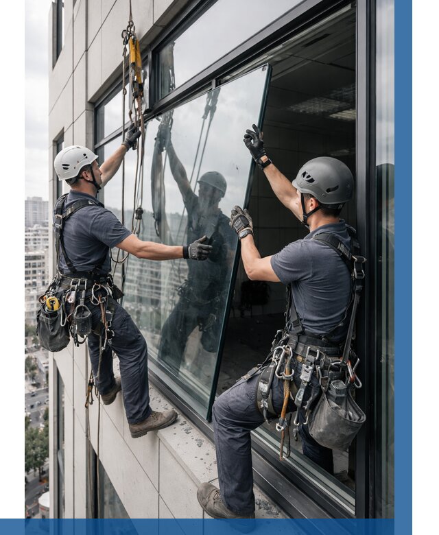 Замена стеклопакетов на высоте в Краснотурьинске от 5848 р. | ВЫСОТНИК-Кту