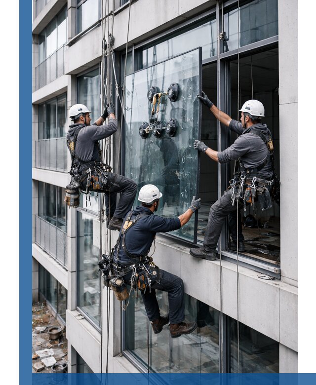 Фасадное остекление и монтаж витражей зданий в Краснотурьинске под ключ