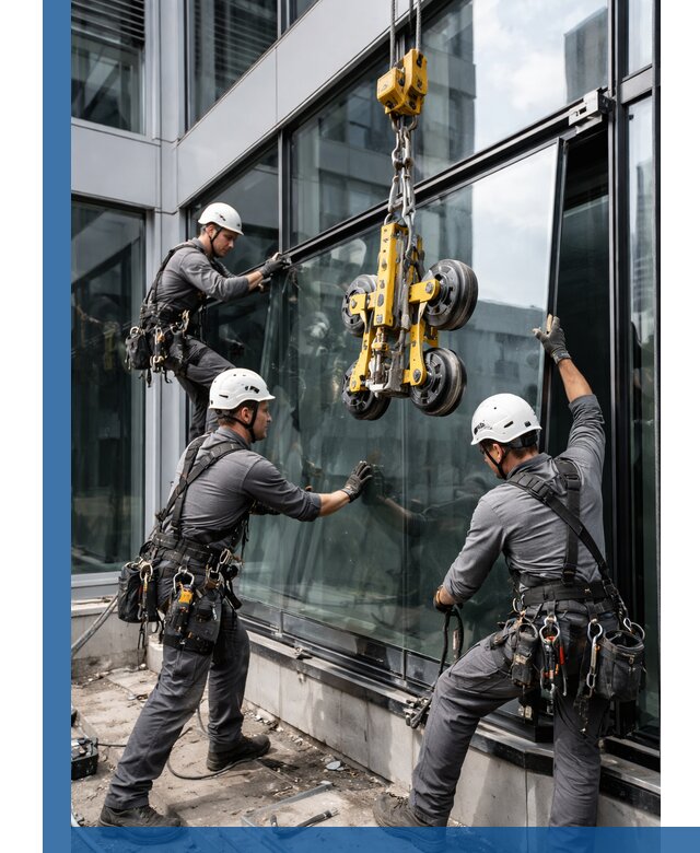 Структурное остекление фасадов в Краснотурьинске монтаж и обслуживание