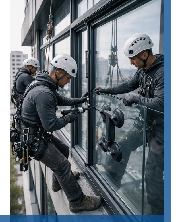 Витражное остекление зданий в Краснотурьинске от 3722 р. | ВЫСОТНИК-Кту