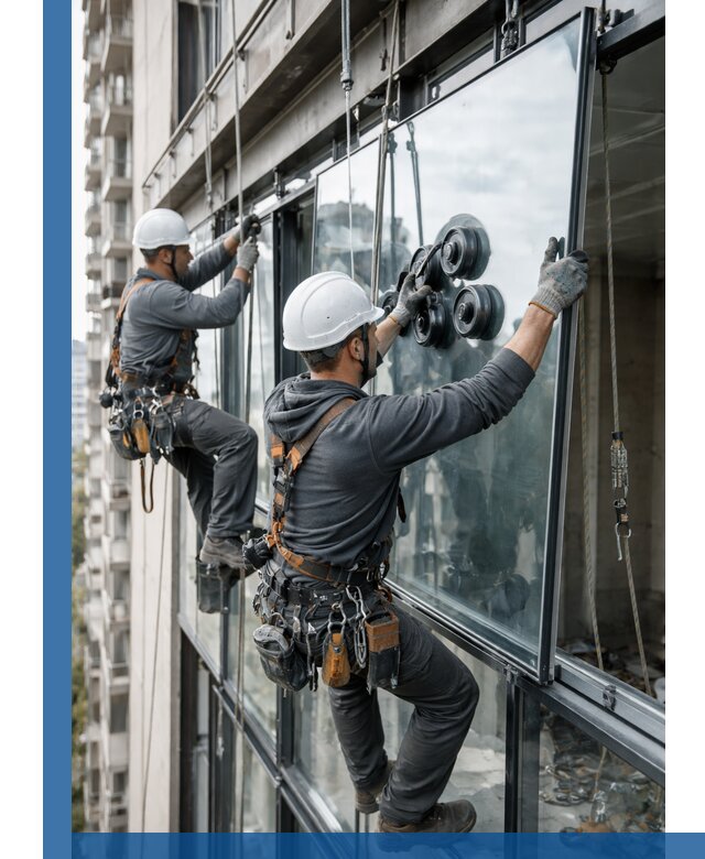 Витражное остекление фасадов и лоджий в Краснотурьинске под ключ