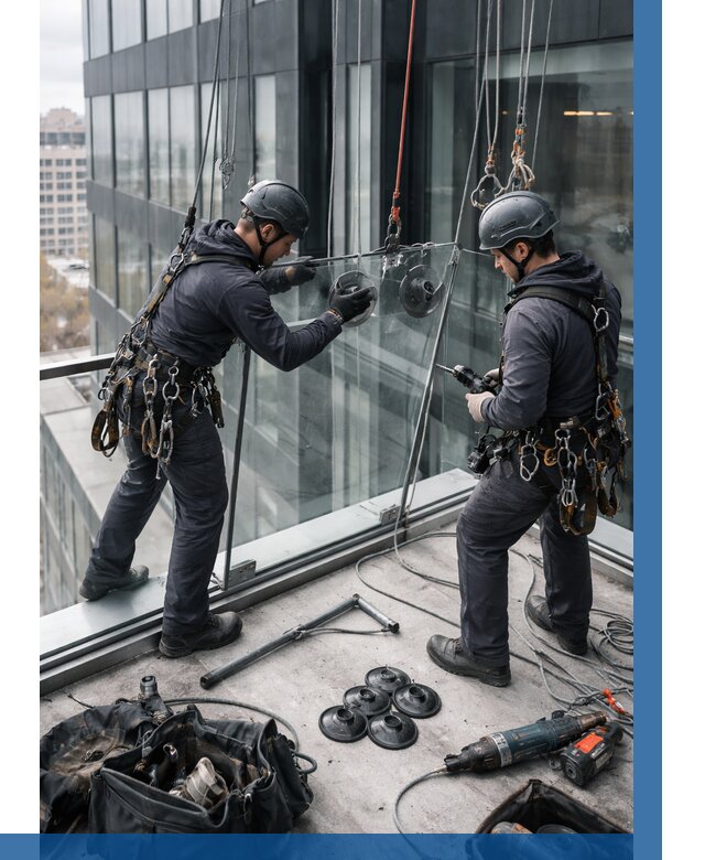 Монтаж стеклянных ограждений в Краснотурьинске от 2658 р. | ВЫСОТНИК-Кту