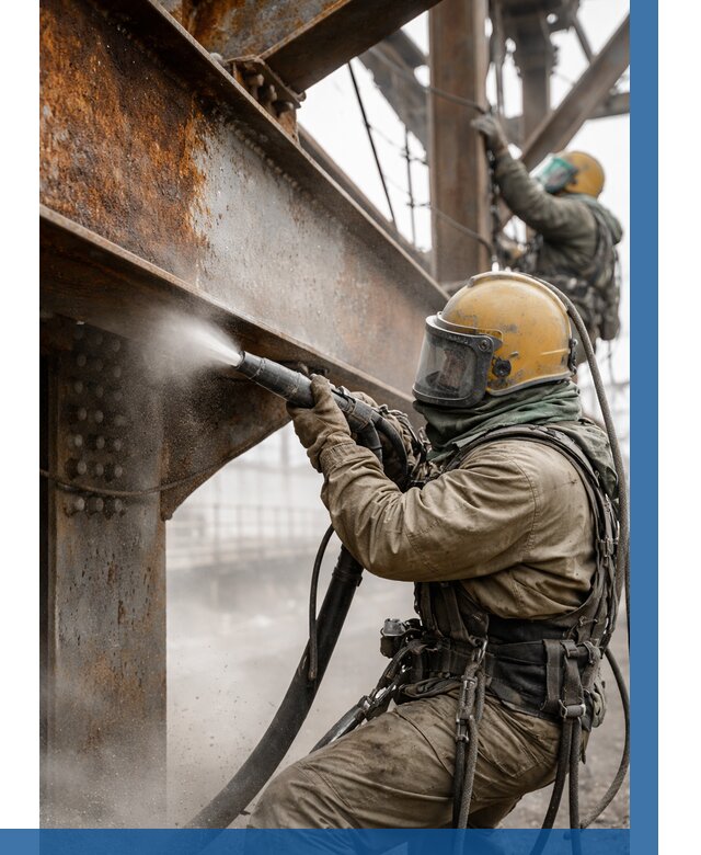 Пескоструйная очистка металлоконструкций в Краснотурьинске по 638 р.  ВЫСОТНИК-Кту