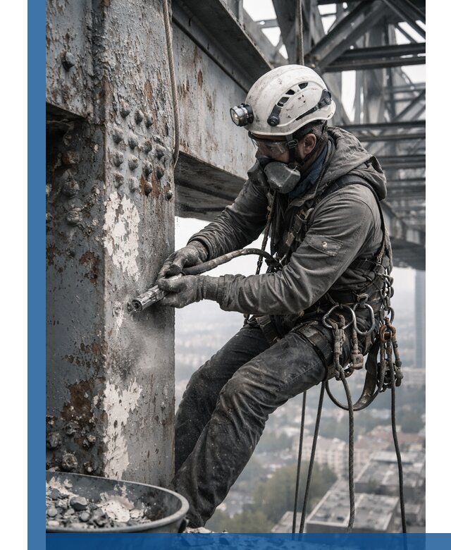 Удаление старой краски с металлических конструкций в Краснотурьинске