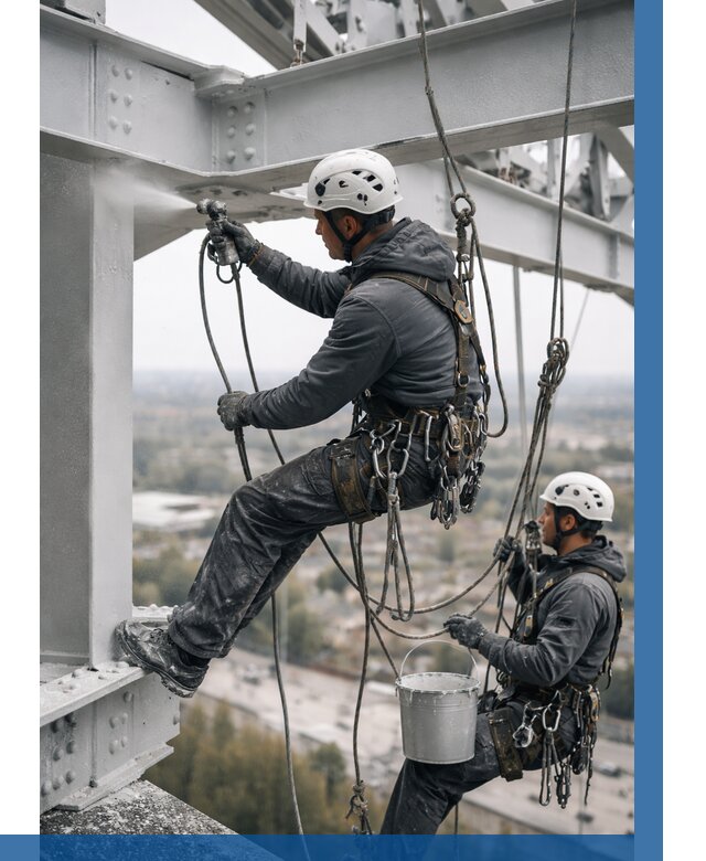 Покраска металлоконструкций на высоте в Краснотурьинске 372 р |ВЫСОТНИК-Кту