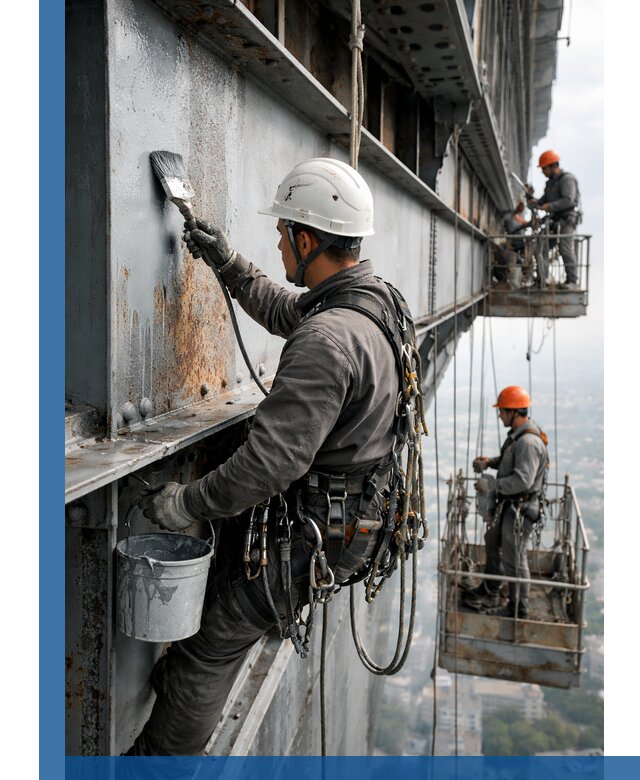 Покраска металлоконструкций на высоте в Краснотурьинске профессионально