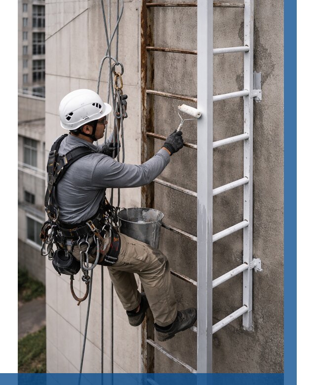 Покраска пожарных лестниц в Краснотурьинске от 4785 р. | ВЫСОТНИК-Кту