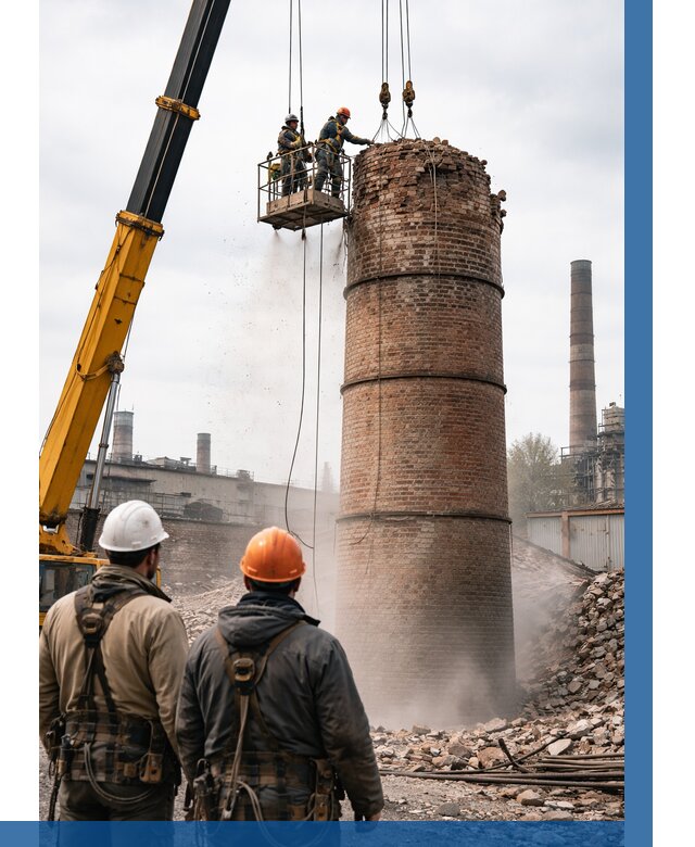 Демонтаж дымовой трубы в Краснотурьинске от 95697 р. | ВЫСОТНИК-Кту, смета