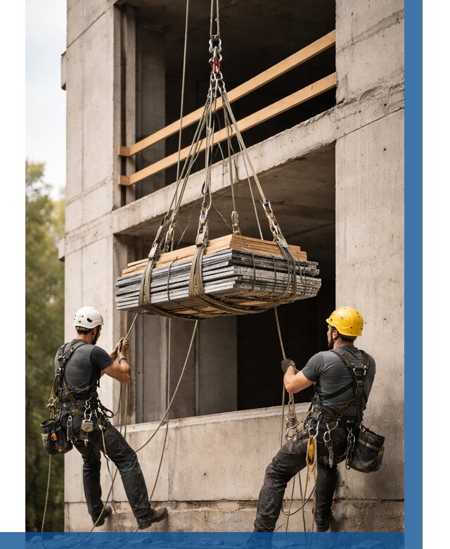 Подъем материала на этаж веревками в Краснотурьинске от 1595 р. | ВЫСОТНИК-Кту