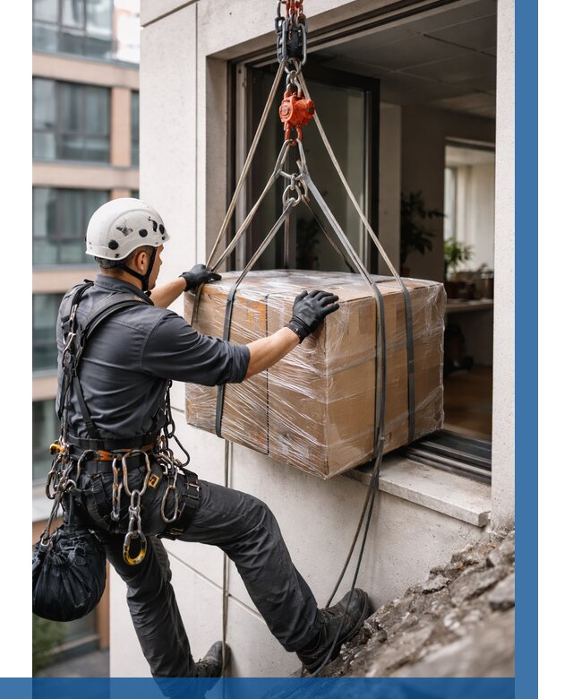 Подъем груза через окно в Краснотурьинске от 4785 р. | ВЫСОТНИК-Кту