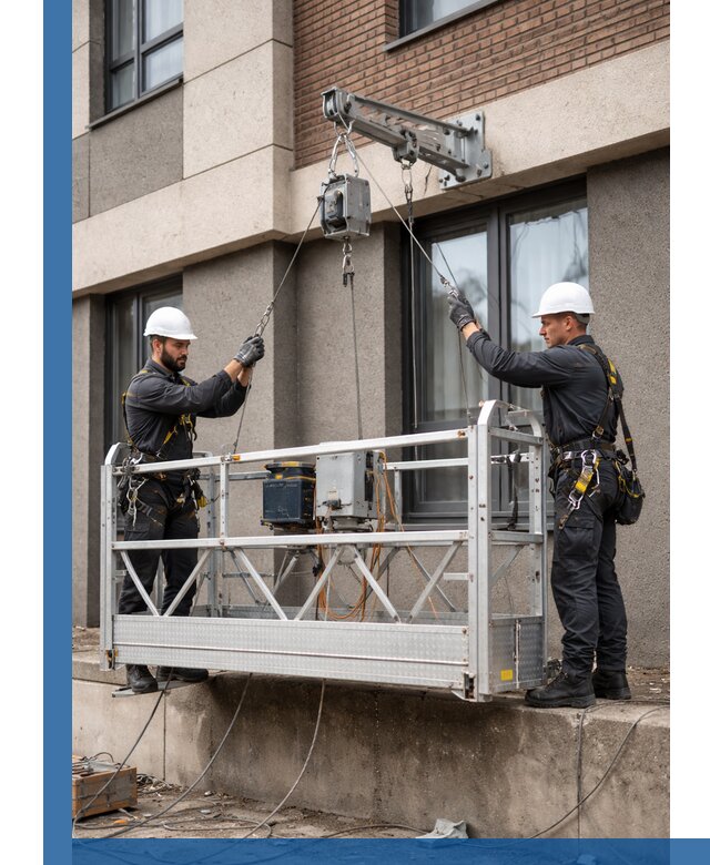 Монтаж и подъем фасадной люльки в Краснотурьинске с гарантией безопасности