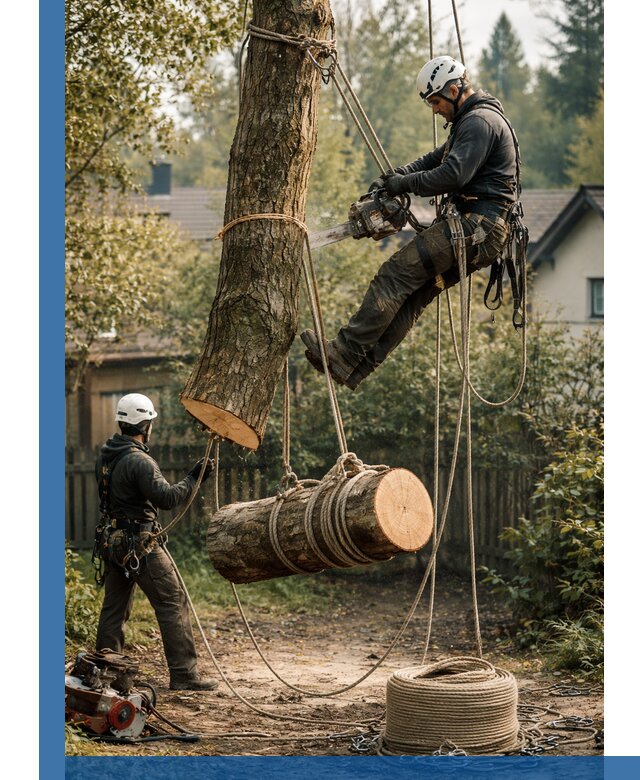 Валка деревьев частями в Краснотурьинске, безопасно и аккуратно