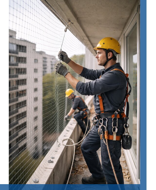 Монтаж сетки от птиц в Краснотурьинске от 4785 р. | ВЫСОТНИК-Кту