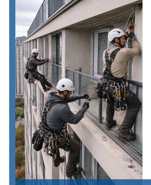 Профессиональный монтаж защитной сетки от птиц в Краснотурьинске